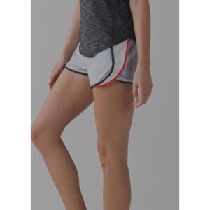 Lululemon Super Squad Short 4 Silver Fox Angel Wing Black Coral 3" Running